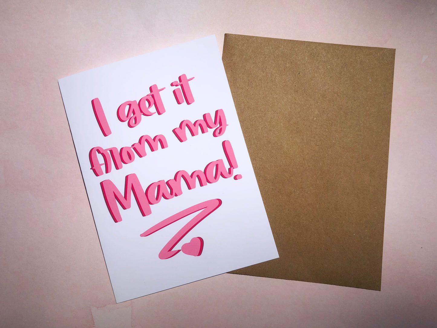 I Get It From my Mama Mother's Day Card