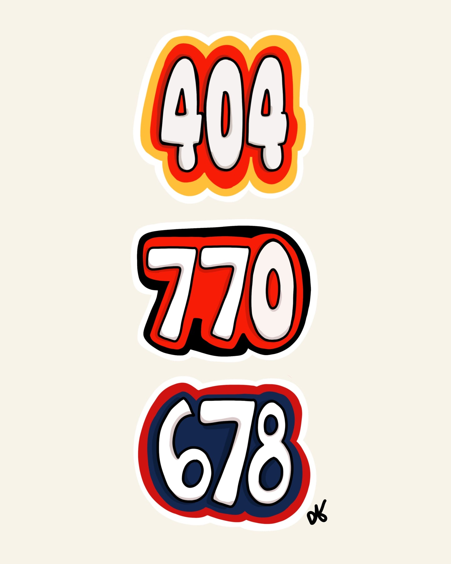 Atlanta Area Codes Print