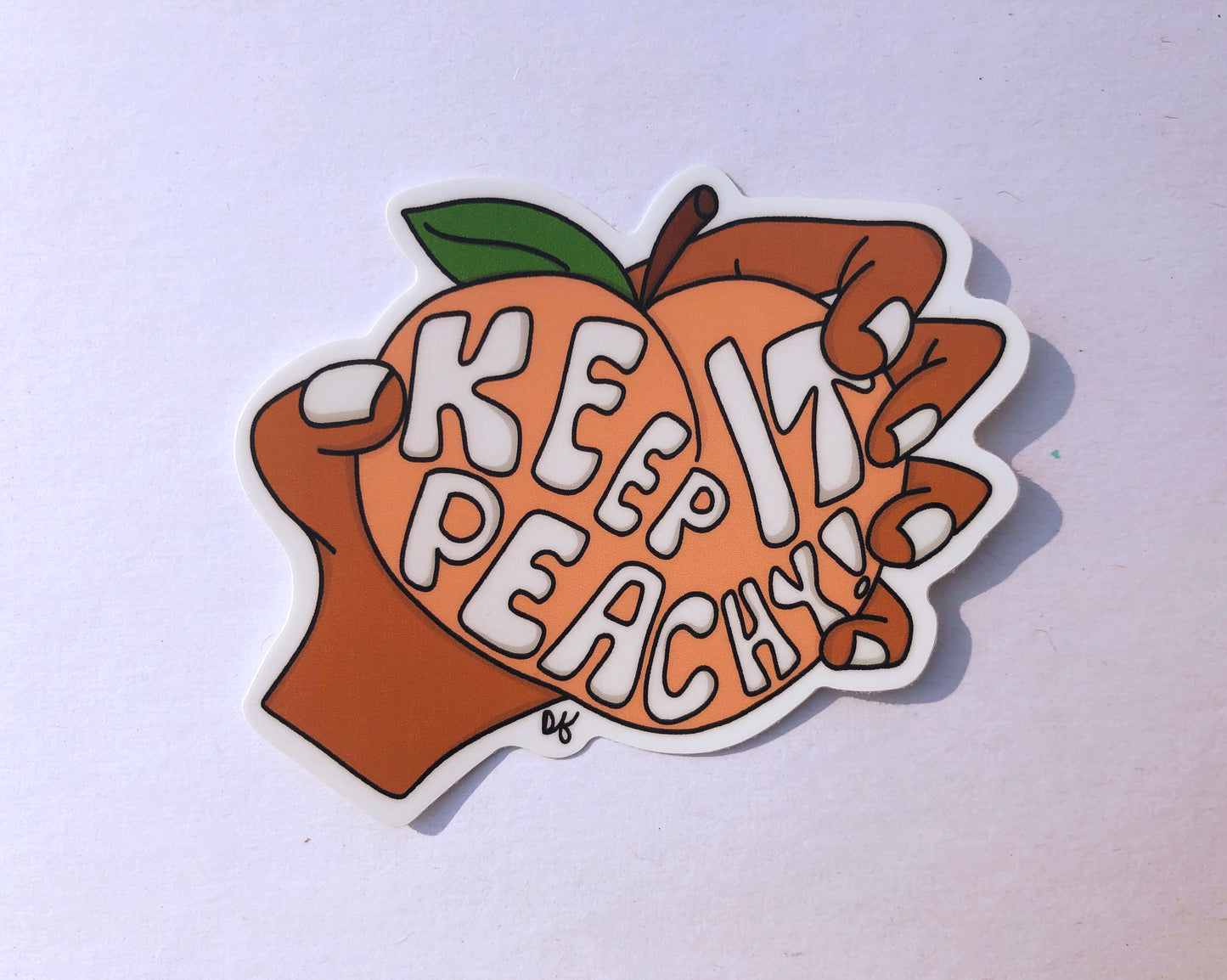 Keep It Peachy Sticker