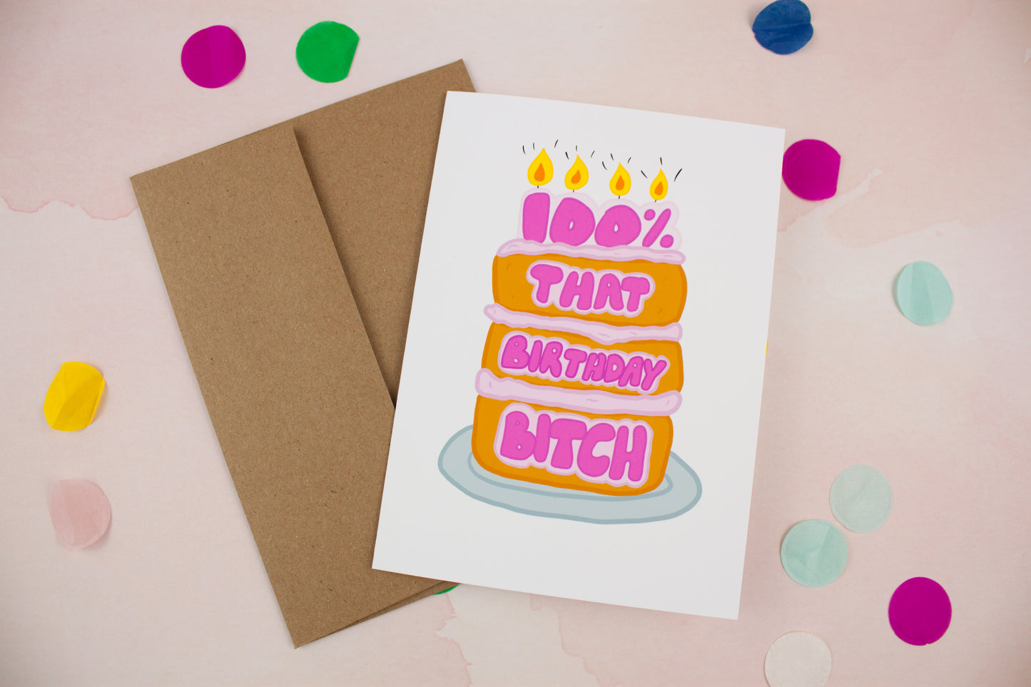 100% That Birthday Bitch Greeting Card