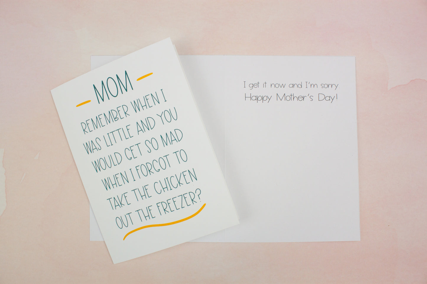 Freezer Chicken Mother's Day Card