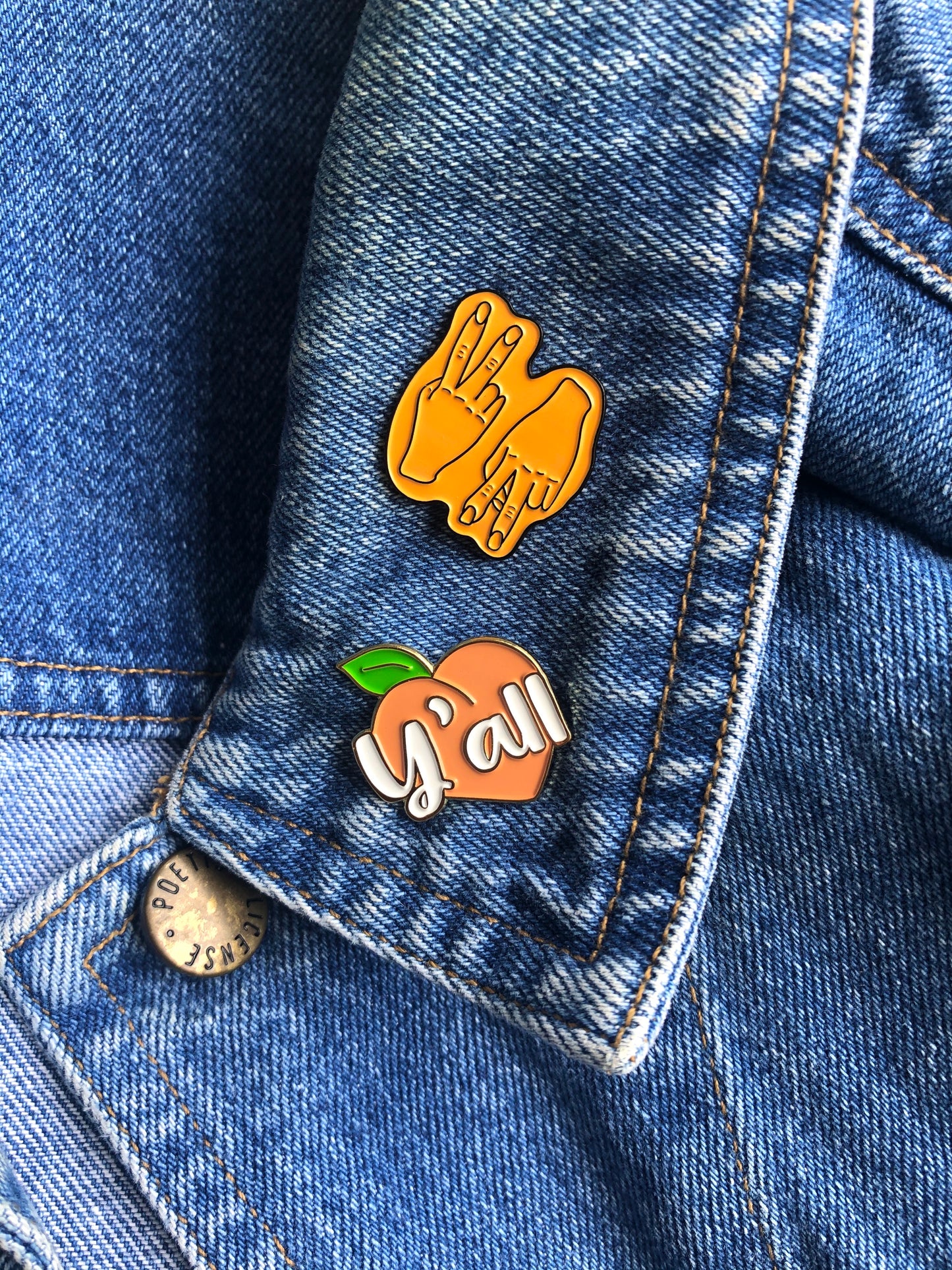 Peace Up, A Town Down Enamel Pin