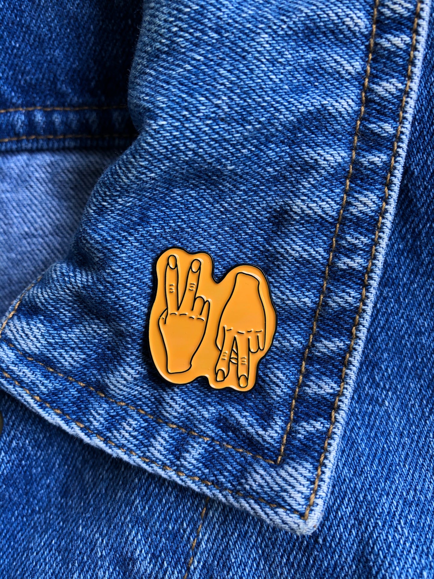 Peace Up, A Town Down Enamel Pin