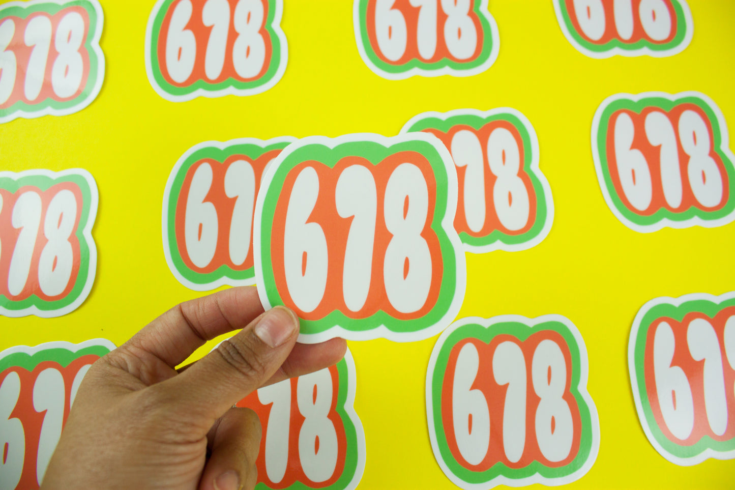 678 Atlanta Area Code Sticker