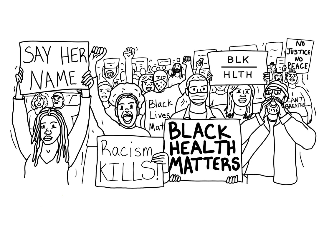 BLKHLTH tshirt to support Georgia Coalition Against Domestic Violence