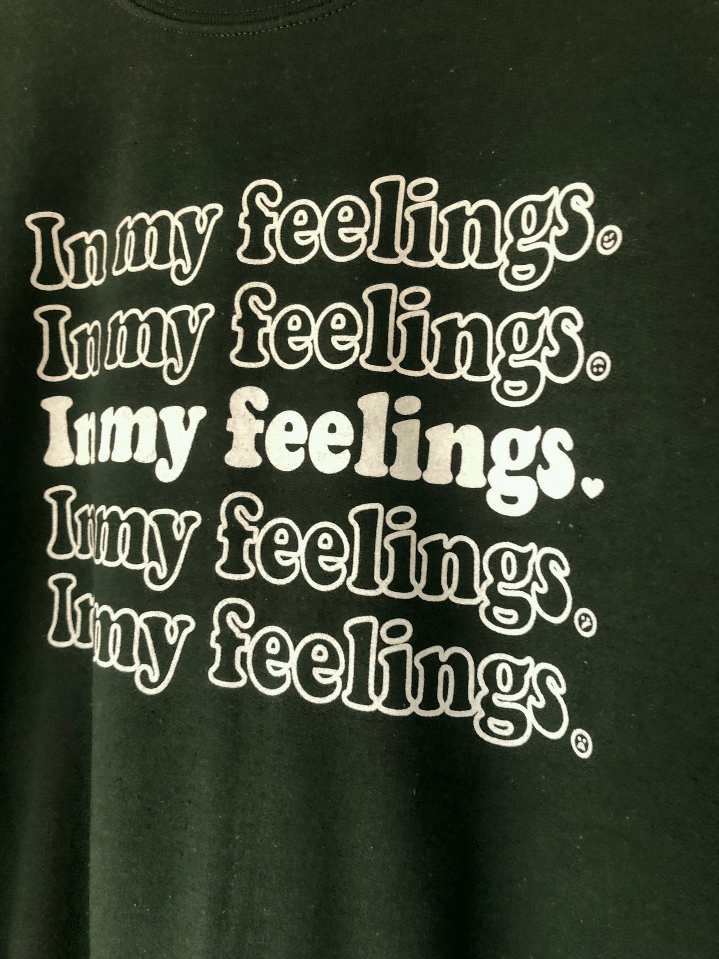 Green and Cream In My Feelings Crewneck