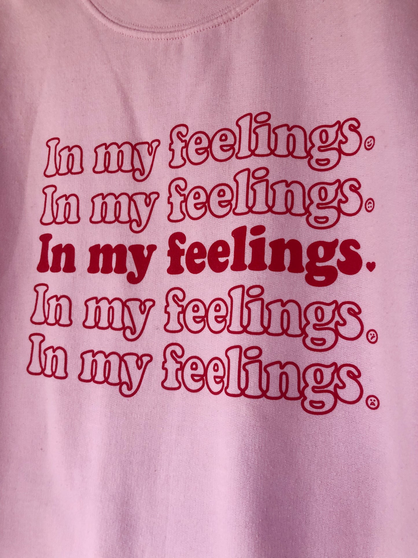 Red and Pink In My Feelings Crewneck