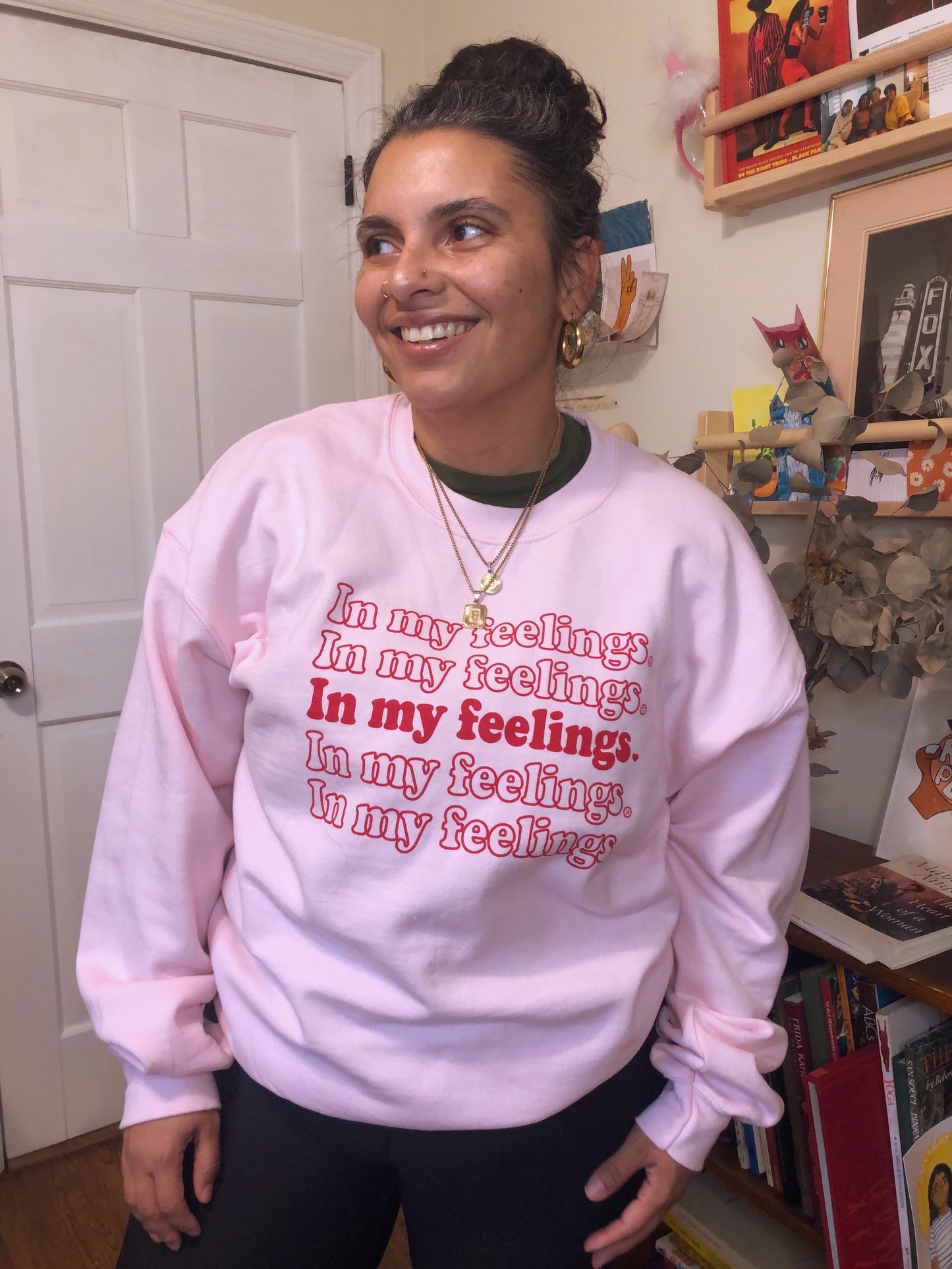 Red and Pink In My Feelings Crewneck