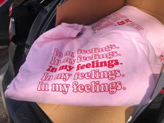 Red and Pink In My Feelings Crewneck