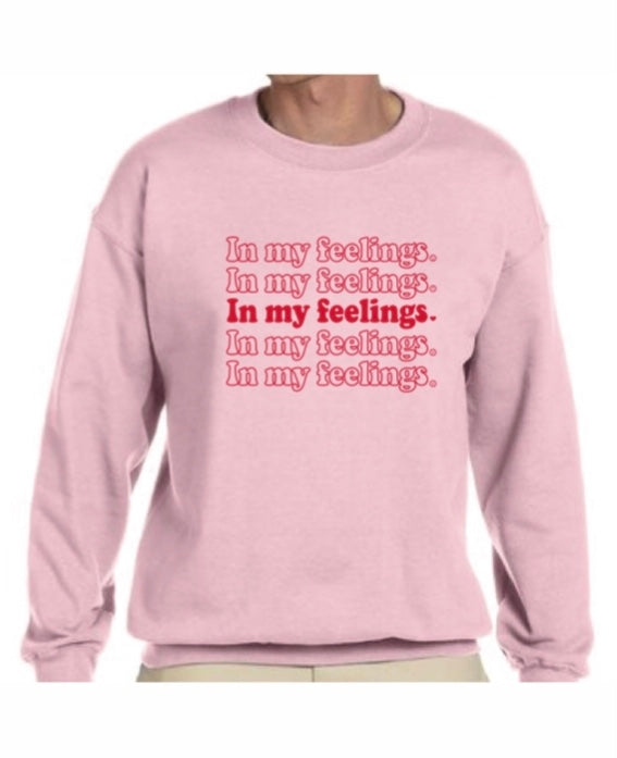 Red and Pink In My Feelings Crewneck