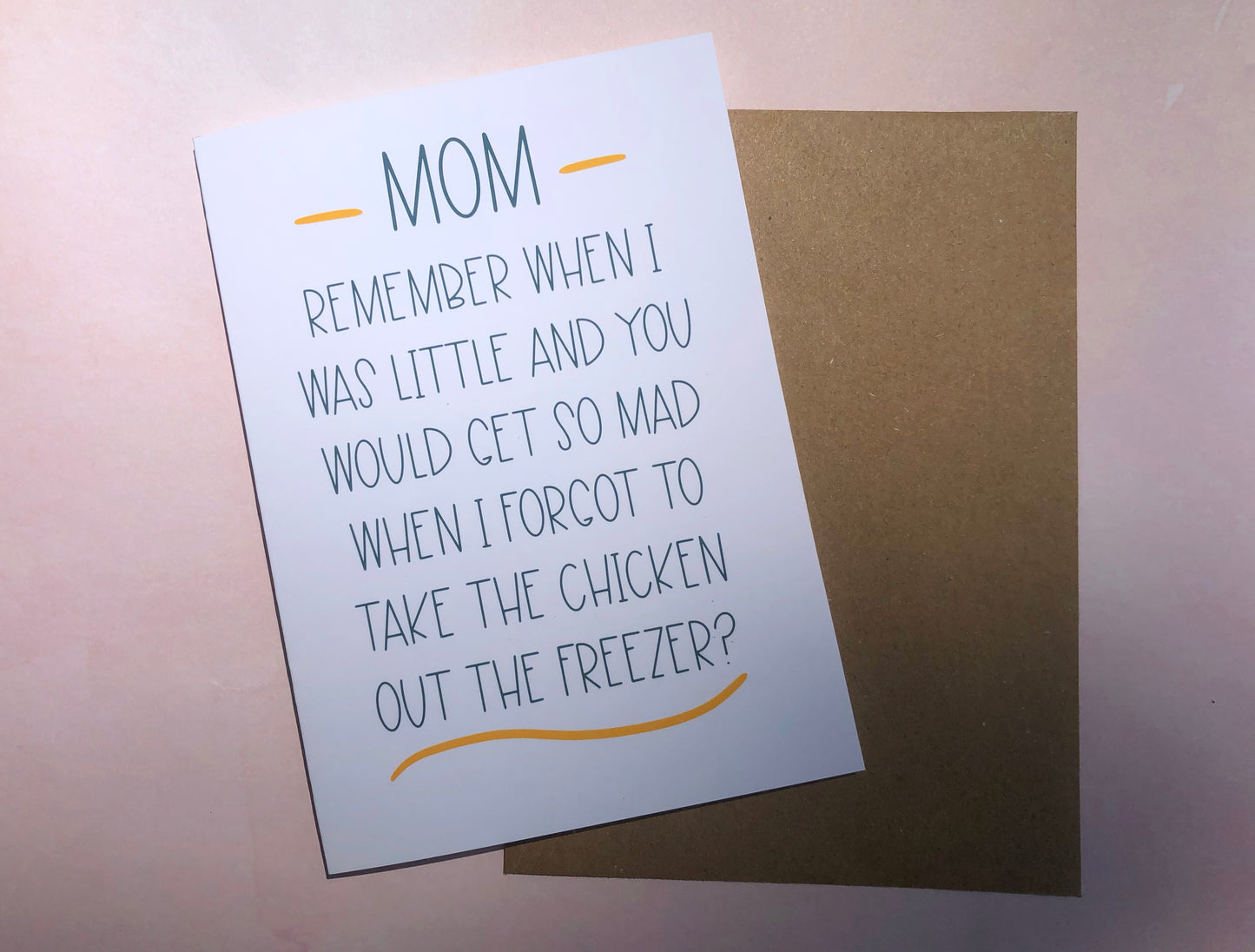 Freezer Chicken Mother's Day Card