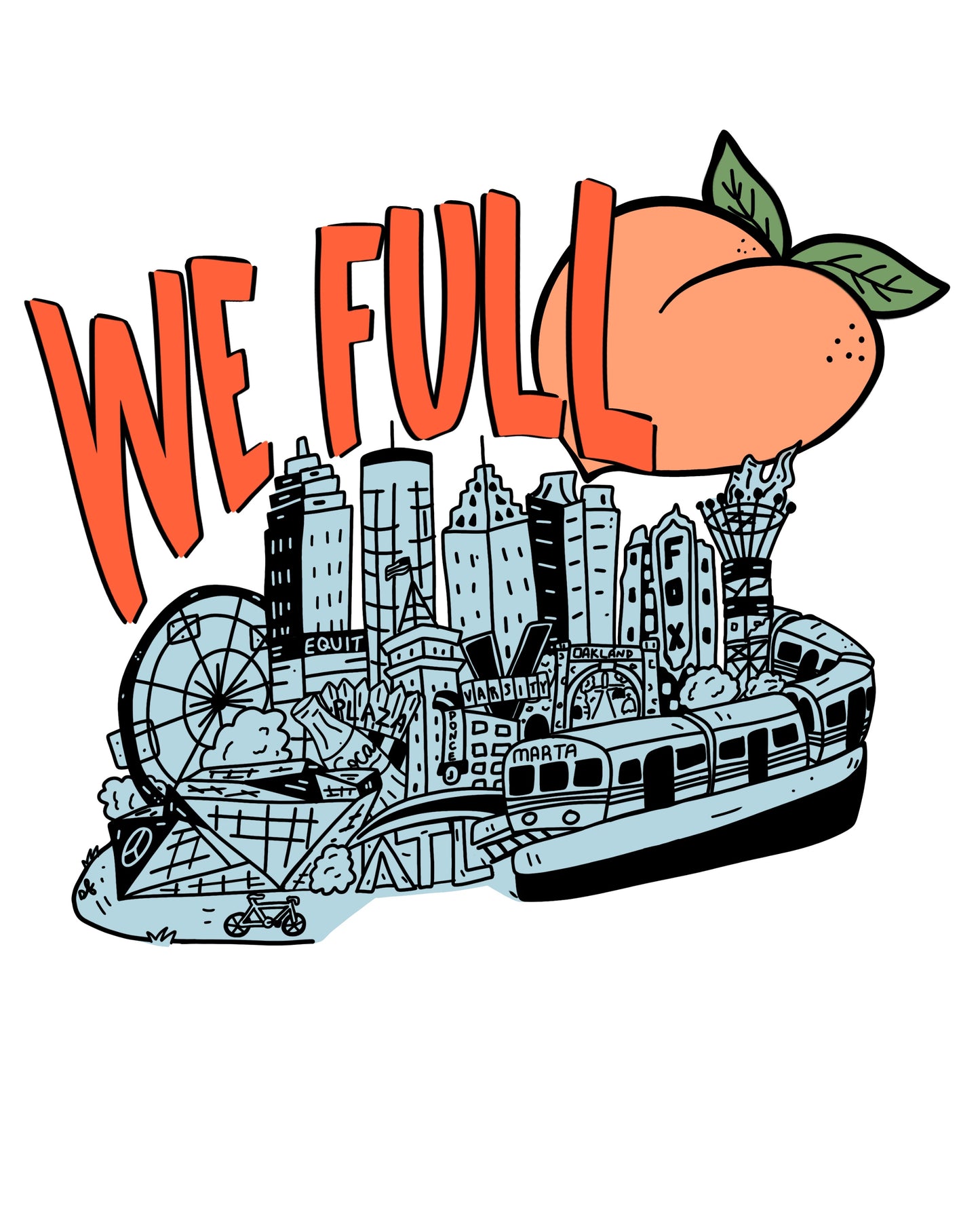 We Full Atlanta Car/ Fridge Magnet