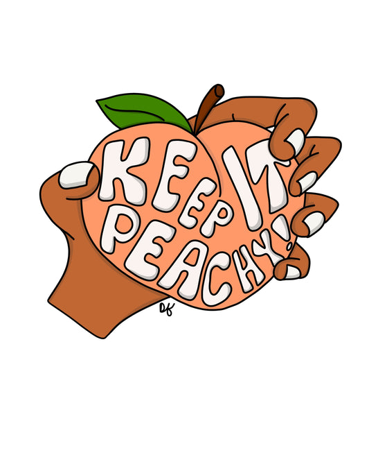 Keep It Peachy Sticker