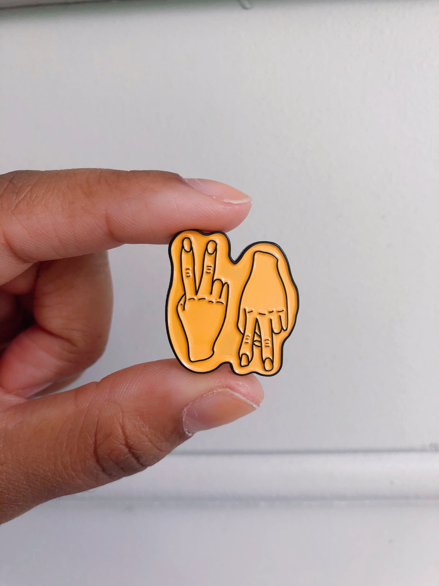 Peace Up, A Town Down Enamel Pin