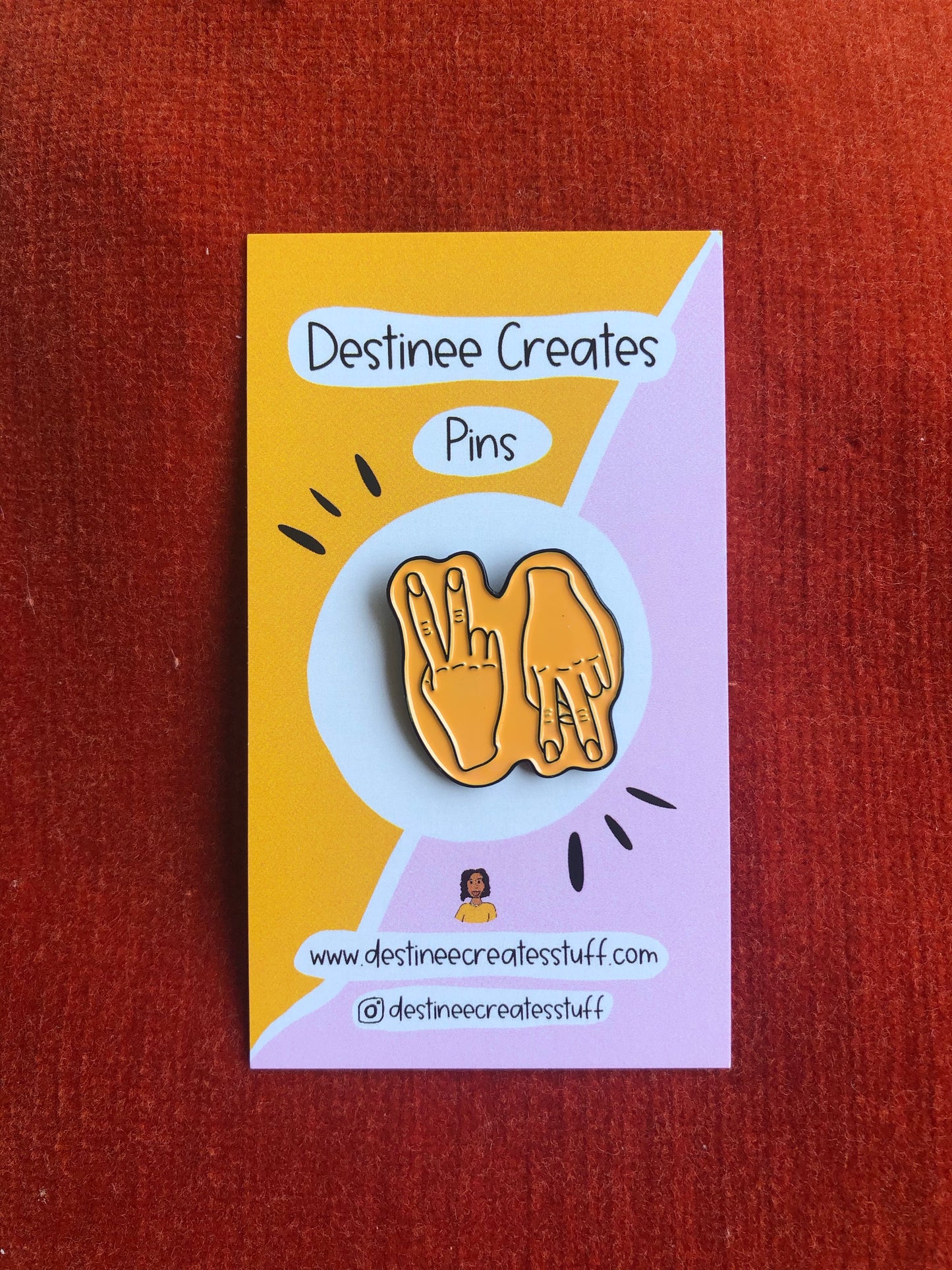 Peace Up, A Town Down Enamel Pin