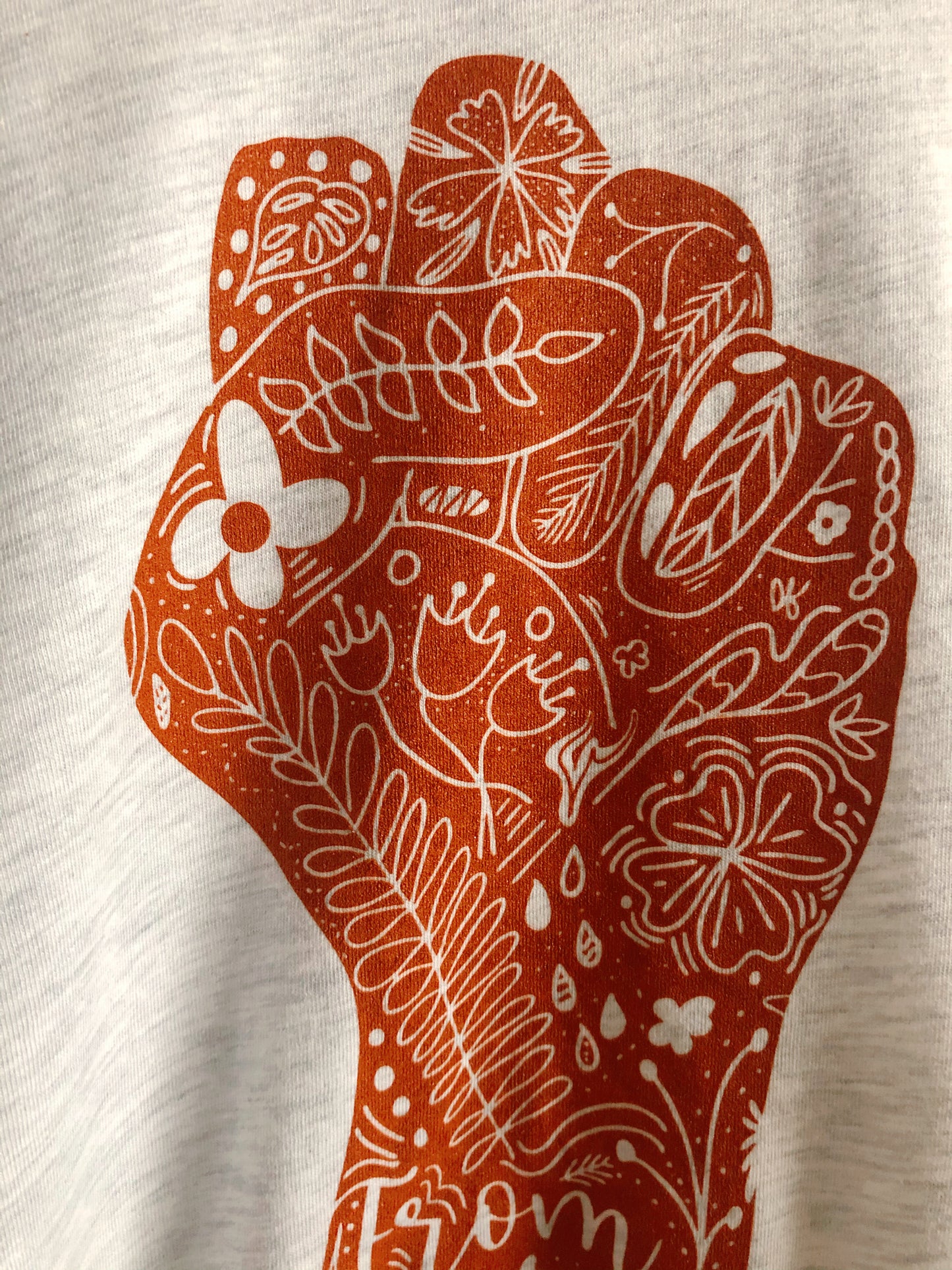 From Justice Grows Peace Ash Grey T-shirt