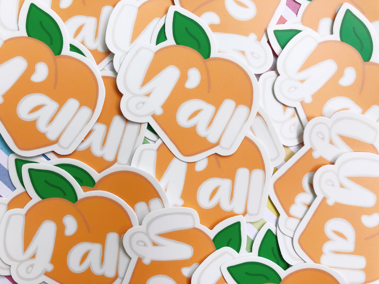Y'all Peach Sticker